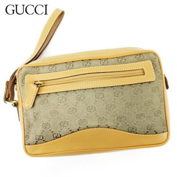 Gucci clutch bag Shoulder Bag beige GG canvas leather - Picture 1 of 6